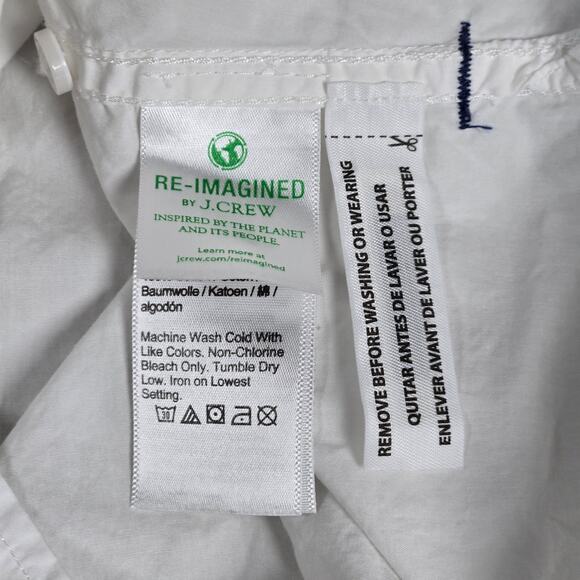 J. Crew Relaxed-fit washed cotton poplin shirt White 4 AX583 - Picture 5 of 10